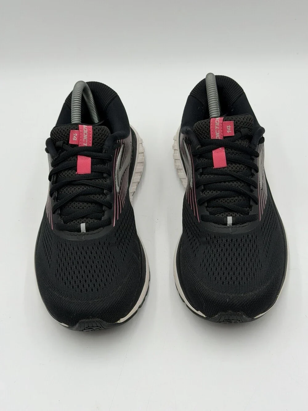 Brooks Addiction 14 Womens Sz 8 Extra Wide 2E Black Pink Running Shoes